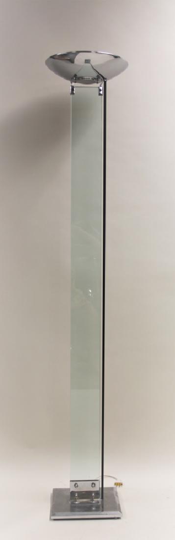 MCM Italian Chrome & Glass Torchiere (1 of 9)