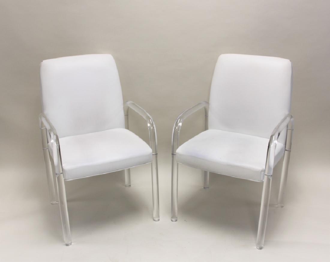 2 George Hollis Jones Tubular Lucite Dining Chairs (1 of 6)