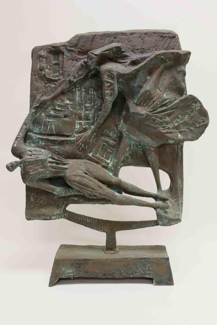 Louis Drebre 1925-2011 French Bronze Sculpture: Louis Drebre (French, 1925-2011) Attributed bronze sculpture from the living estate of a 105 year old patron of the artist. Unsigned, in the style of Marc Chagall. Excellent condition. Measures 19" x 