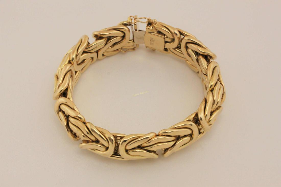 70's 14k Italian Gold Cable Link Cocktail Bracelet: Vintage 1970's 14k Italian gold cable link cocktail bracelet. Excellent condition. Measures 8" x .75" x .35". Weight = 49.4 g, or 1.59 troy oz. ***All silver, gold and jewelry purchases must be verifi