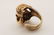 Vintage 18k Grotto Shell & Gem Stone Cocktail Ring - 7