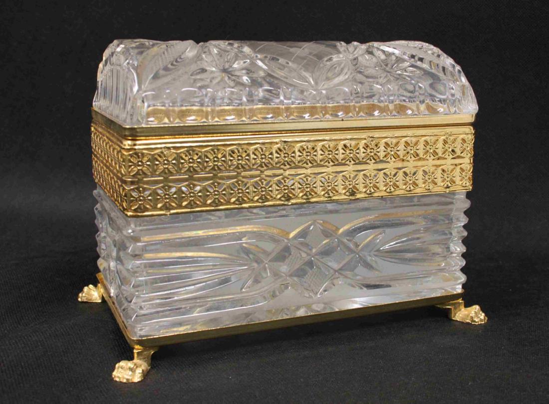 Dore Bronze Mounted Domed Lid Crystal Box (1 of 7)