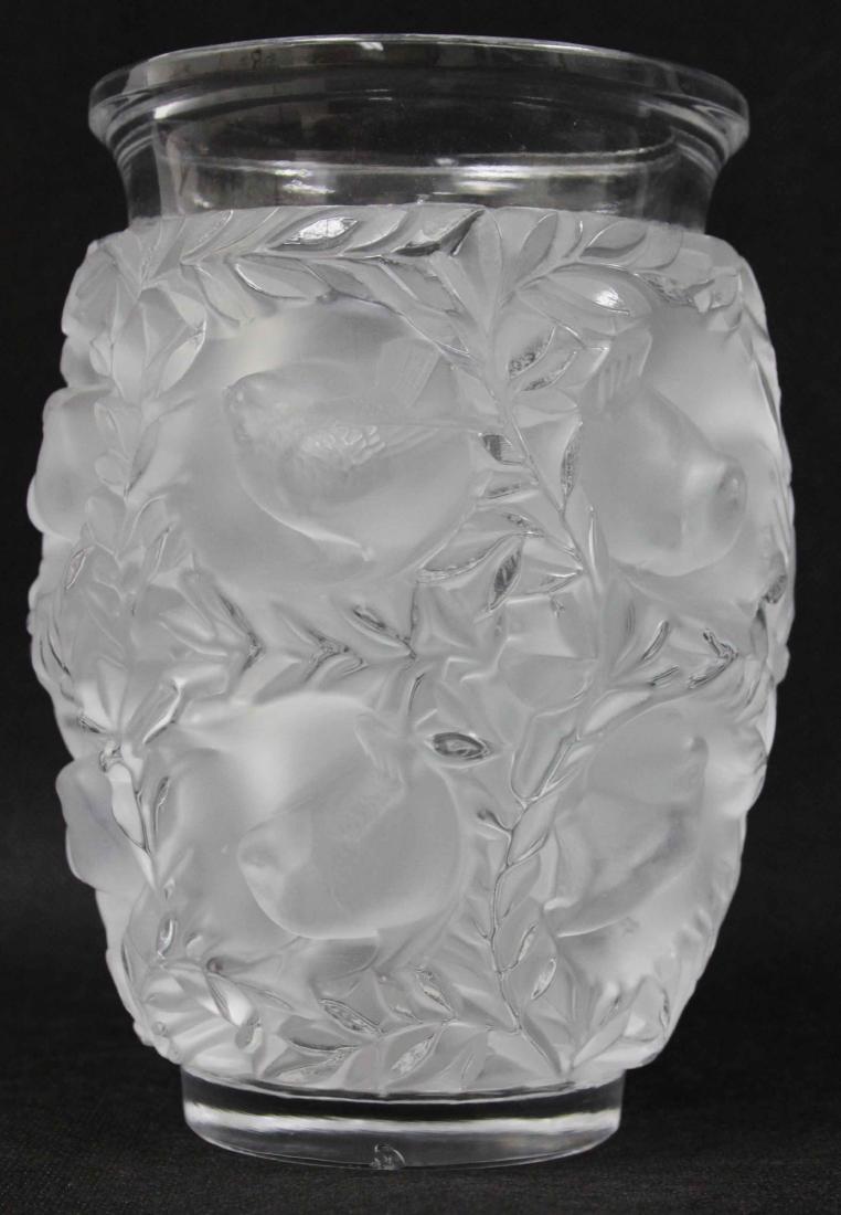 Lalique, France Bagatelle Vase w Sparrows & Vines (1 of 5)