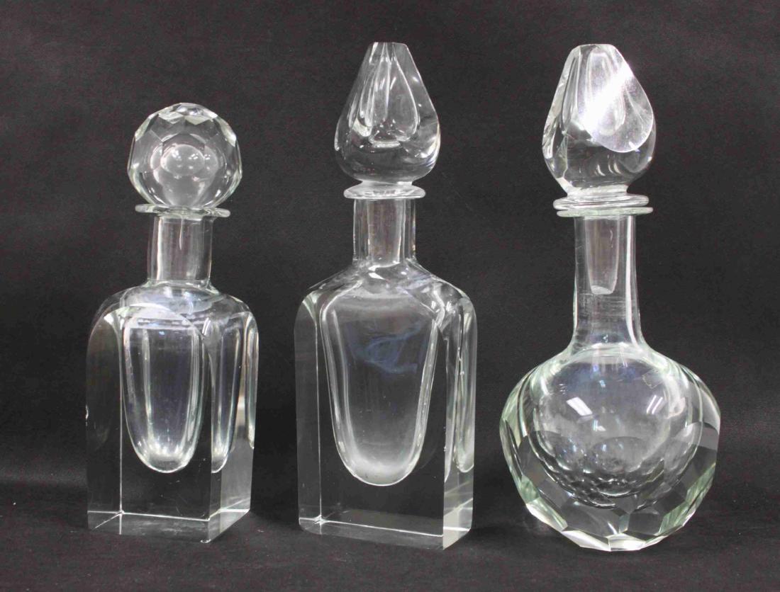(3) Oversized Formia Murano Decanters w Stoppers (1 of 9)