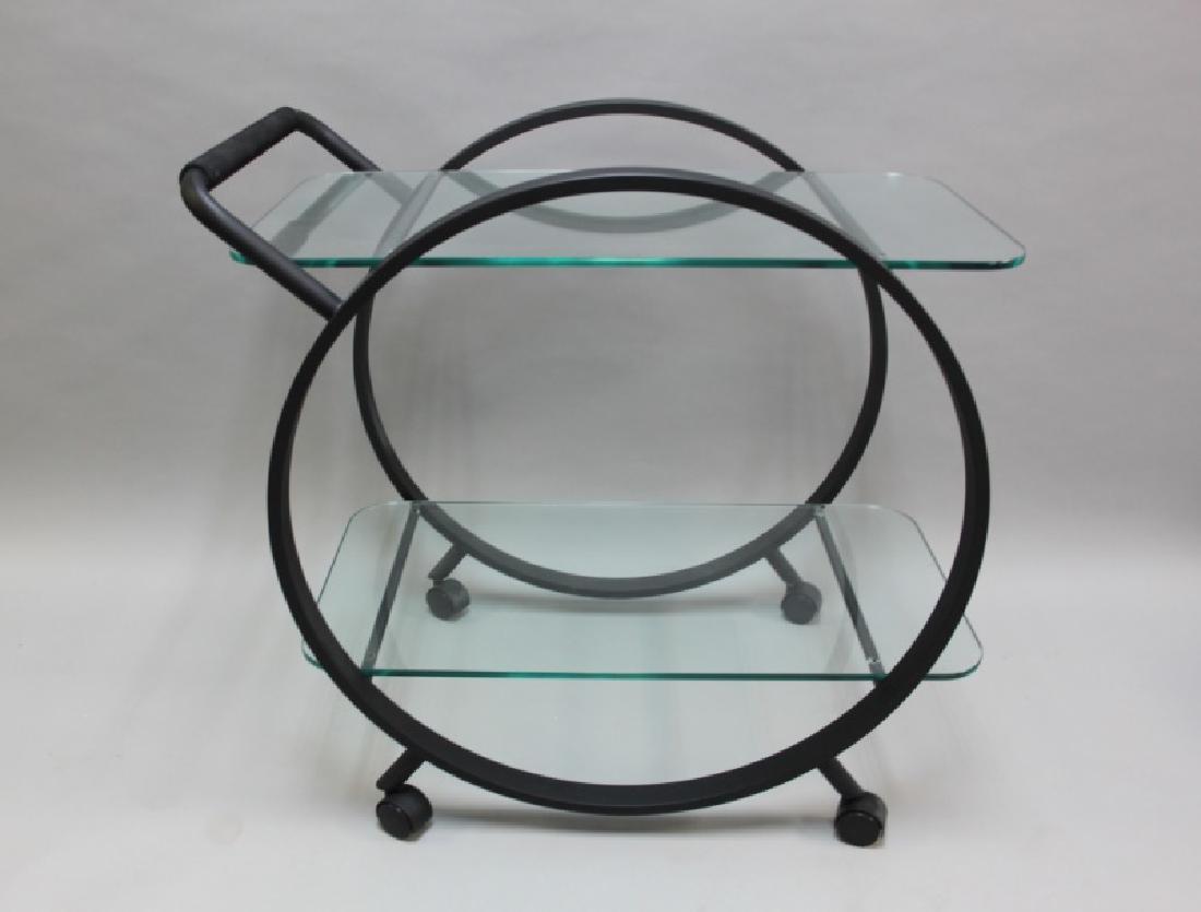 Vintage MCM Art Deco Style Circular Bar Cart (1 of 7)