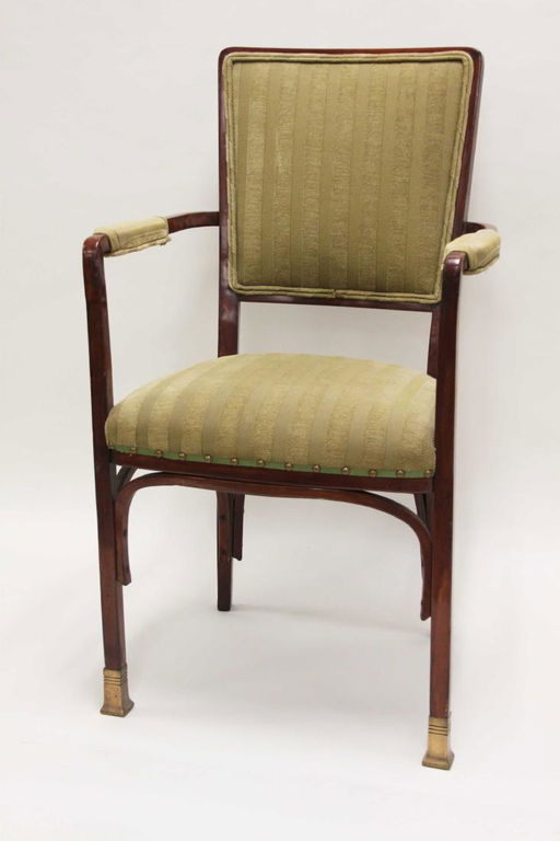 Italian Arts Crafts Bentwood Oak Desk Chair