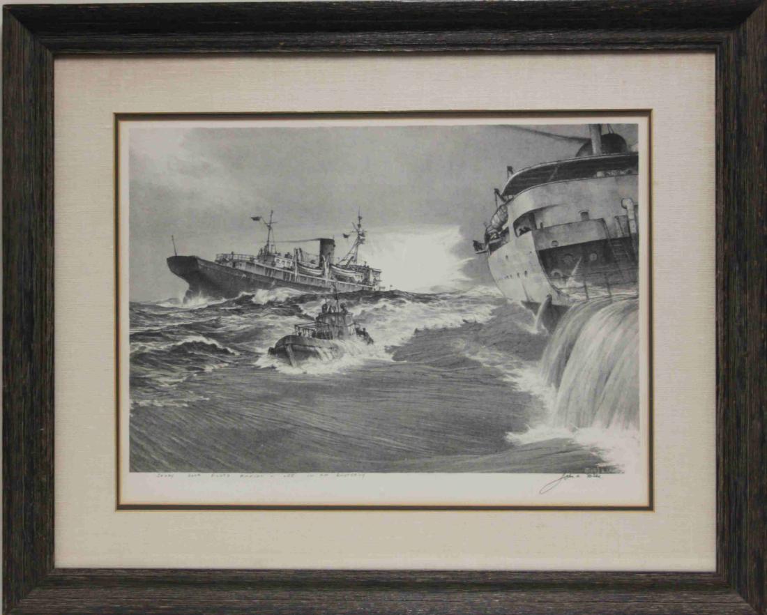 John A. Noble American1913-1983 Marine Illustrator (1 of 3)
