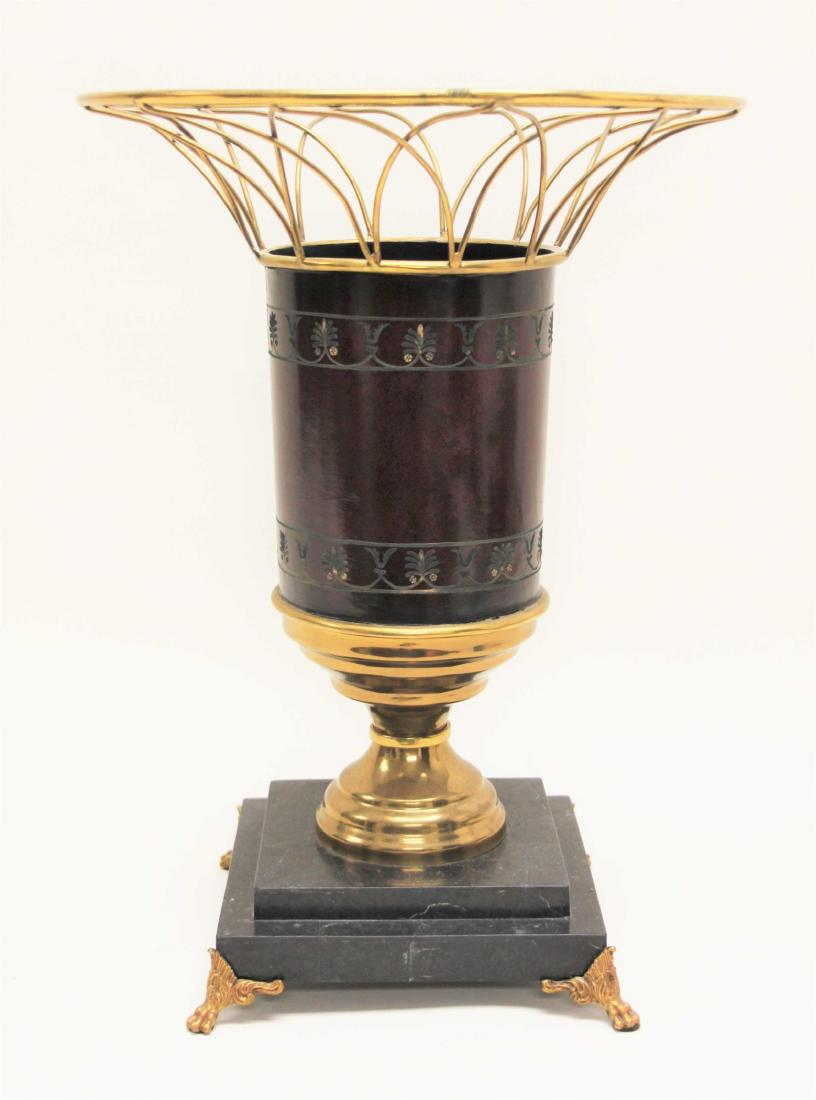 Maitland Smith Empire Bronze & Leather Centerpiece (1 of 7)