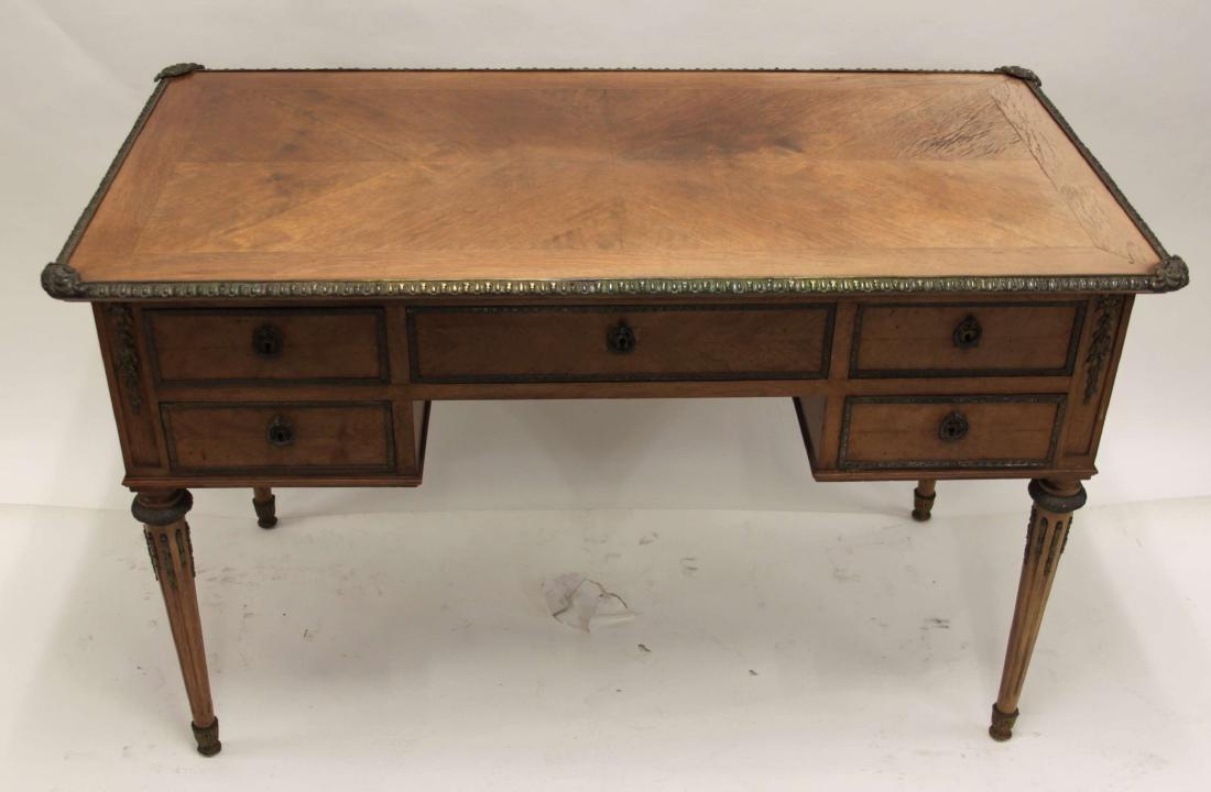 19c Louis XVI French Ladies Desk Ormolu 5 Drawers (1 of 8)