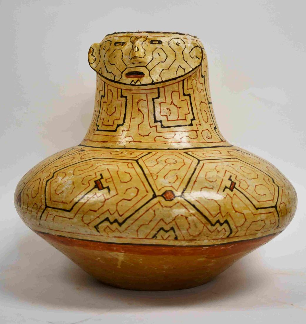 Shipibo Peruvian Amazon Polychrome Pottery Vessel (1 of 7)