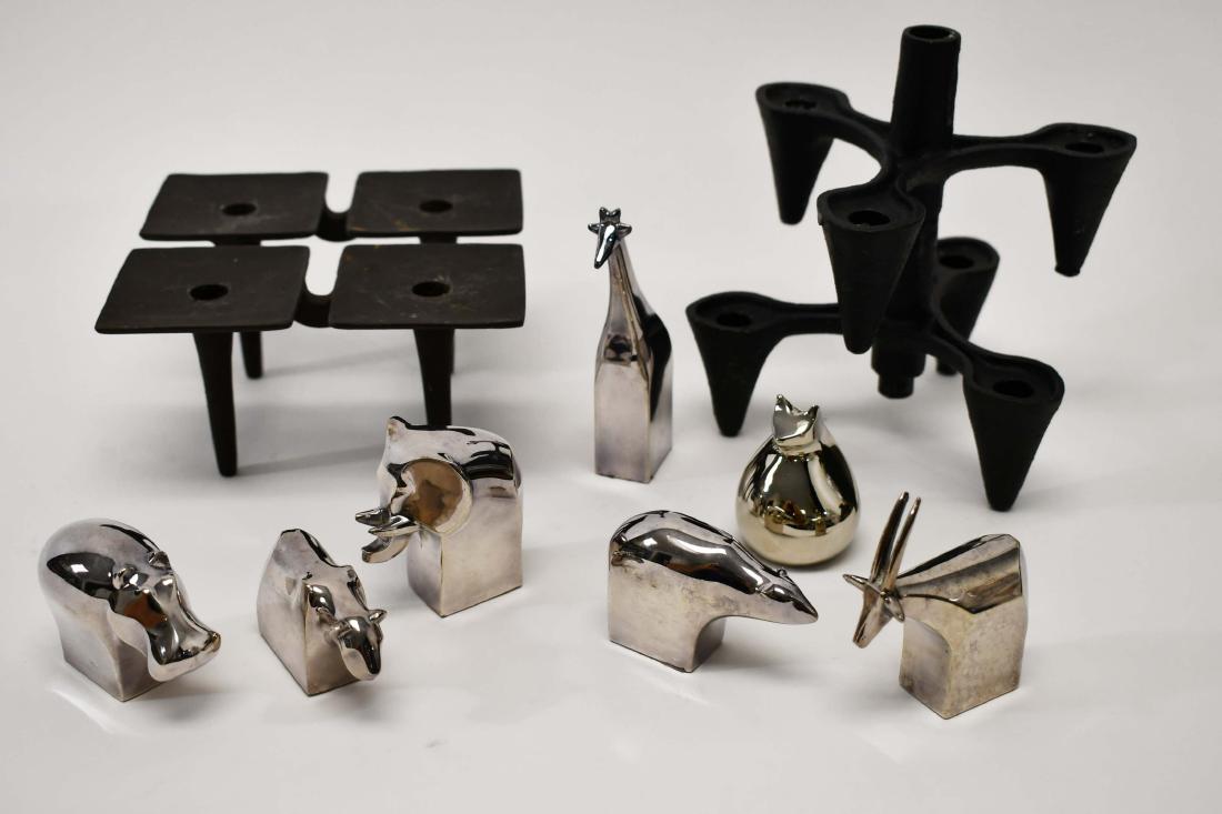 (7) Dansk Cubist Cabinet Animals (3) Candleholders (1 of 6)
