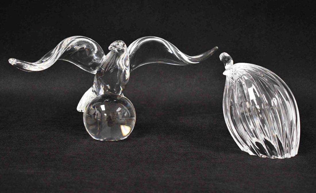 (2) Steuben Sculptures, American Eagle & a Quail (1 of 10)