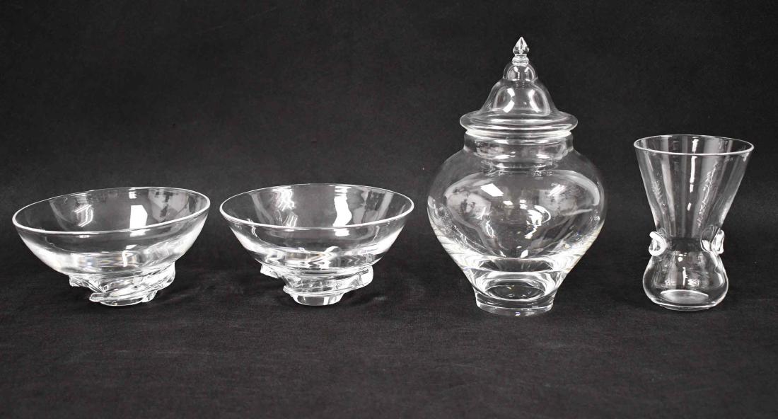(4) Pieces (2) Steuben Bowls, Vase & Lidded Jar (1 of 11)