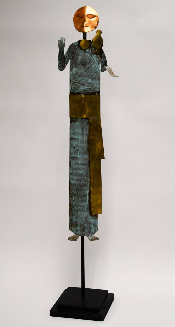 R C Thomas 1998 Copper Garden Hippie Sculpture (1 of 6)