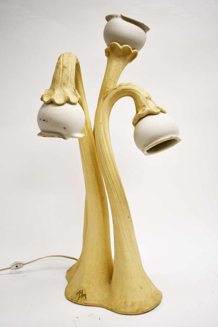 Vintage Art Nouveau Studio Pottery Table Lamp (1 of 5)