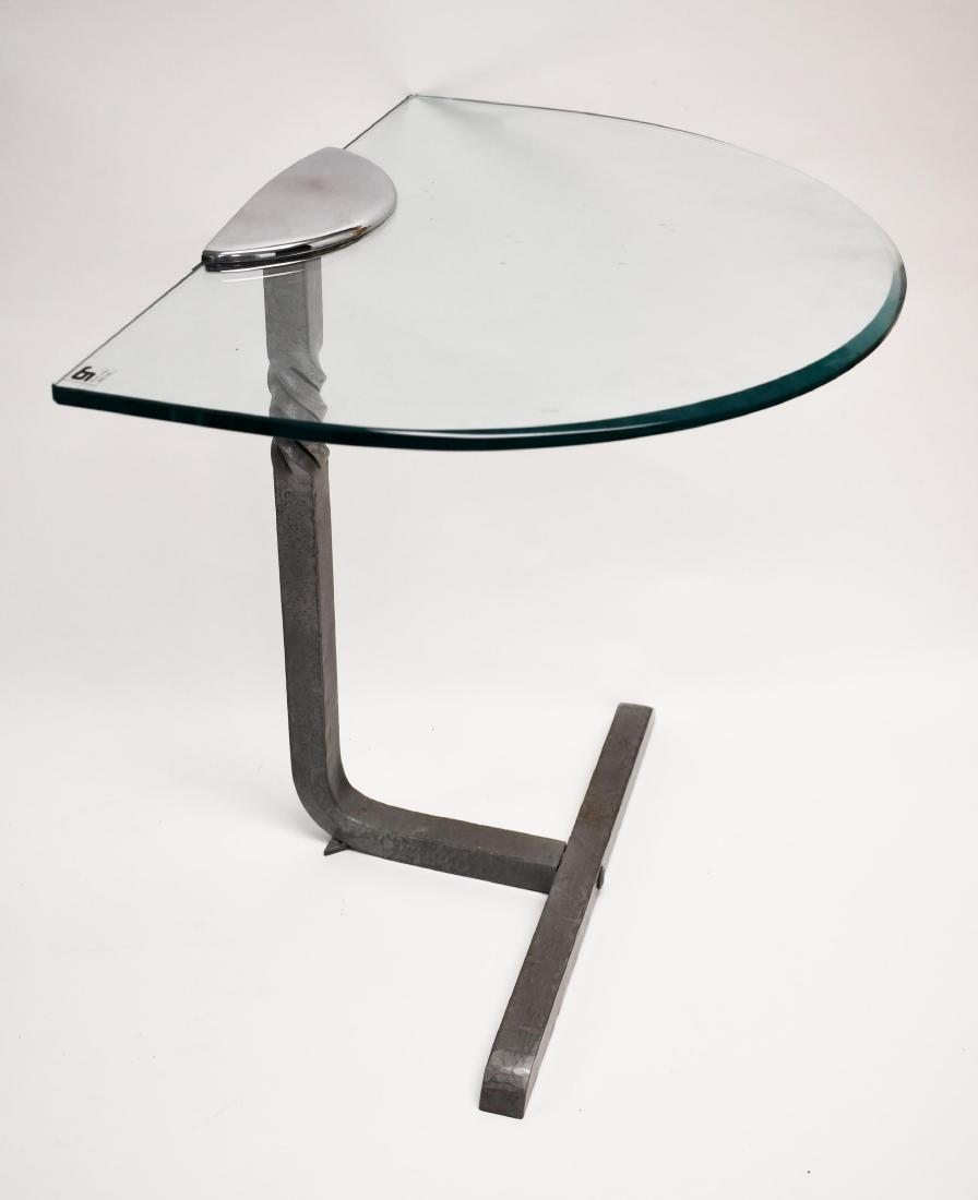 Gallotti & Radice 1/2 Moon Iron & Glass Side Table (1 of 8)