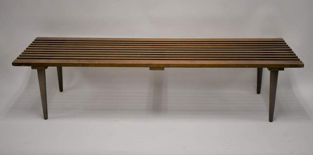 Modern Slatted Oak Bench (1 of 4)