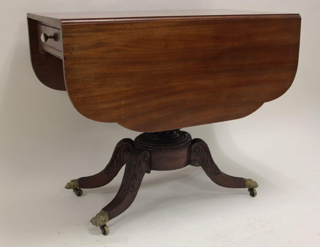 19c Empire Drop Leaf Breakfast or Library Table (1 of 10)