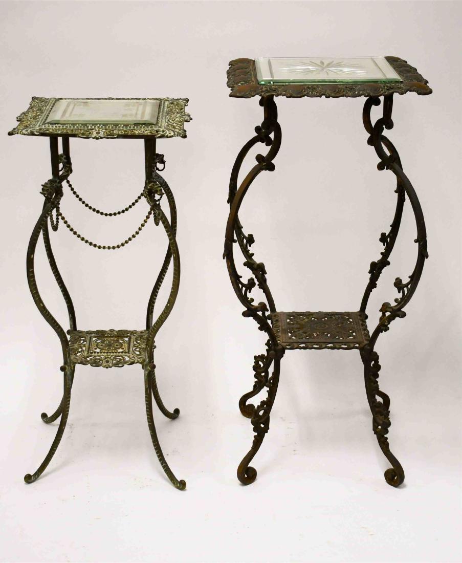 (2) Victorian Brass Plant Stands (1) w Horse Heads (1 of 13)