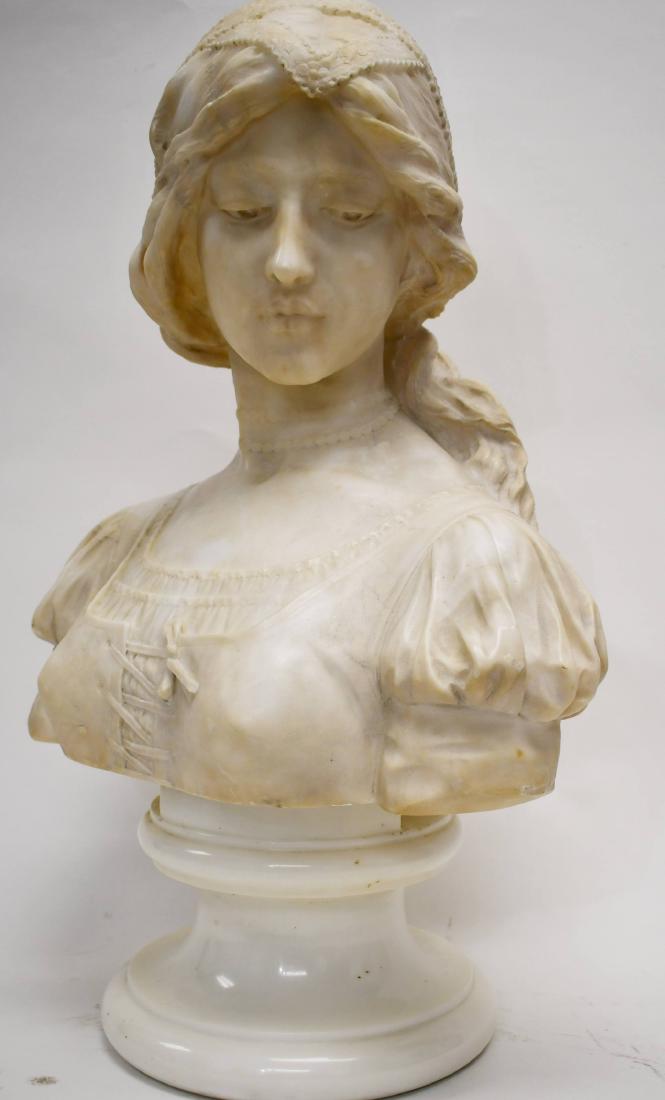 Emilio Fiaschi (1858-1941) Antique Marble Bust (1 of 11)