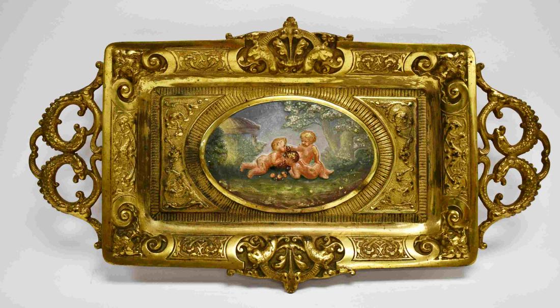 Victorian Bradley & Hubbard Cherubs w Dolphin Tray (1 of 5)