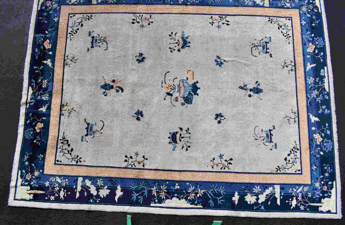 Large Chinese Nichols Art Deco Wool Area Rug (1 of 2)