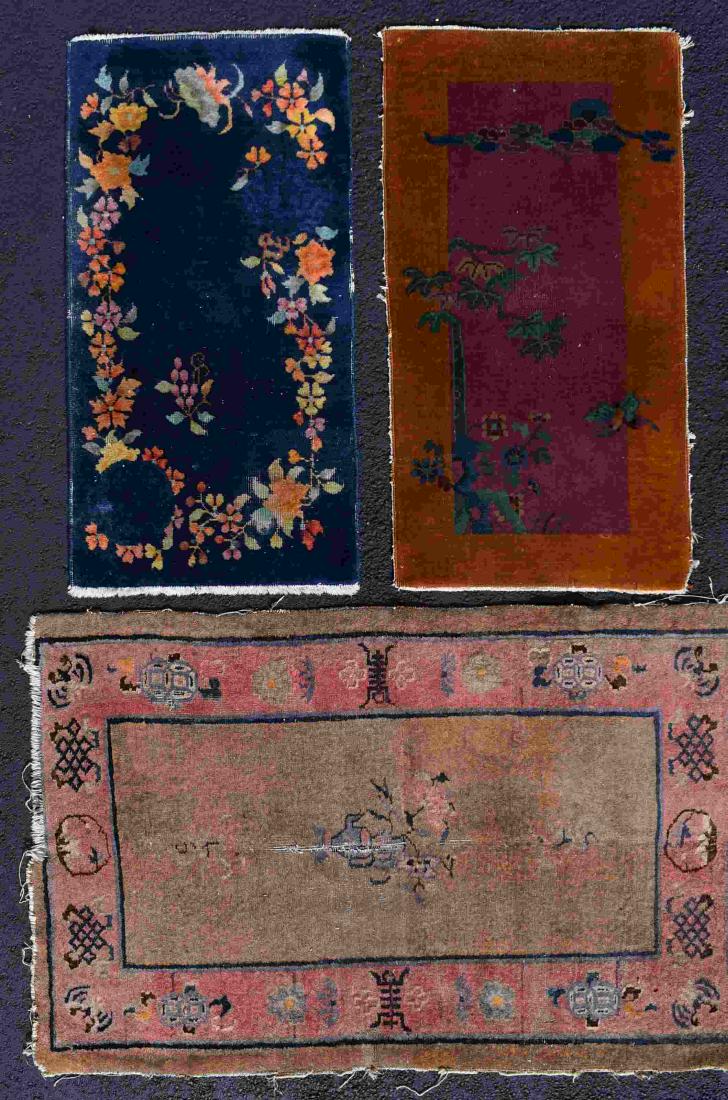 (3) Chinese Nichols Art Deco Wool Throw Rugs (1 of 4)