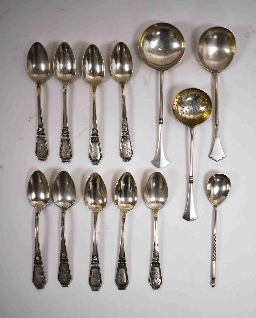 (13) Imperial Russian 84 Silver Serving &Teaspoons (1 of 10)