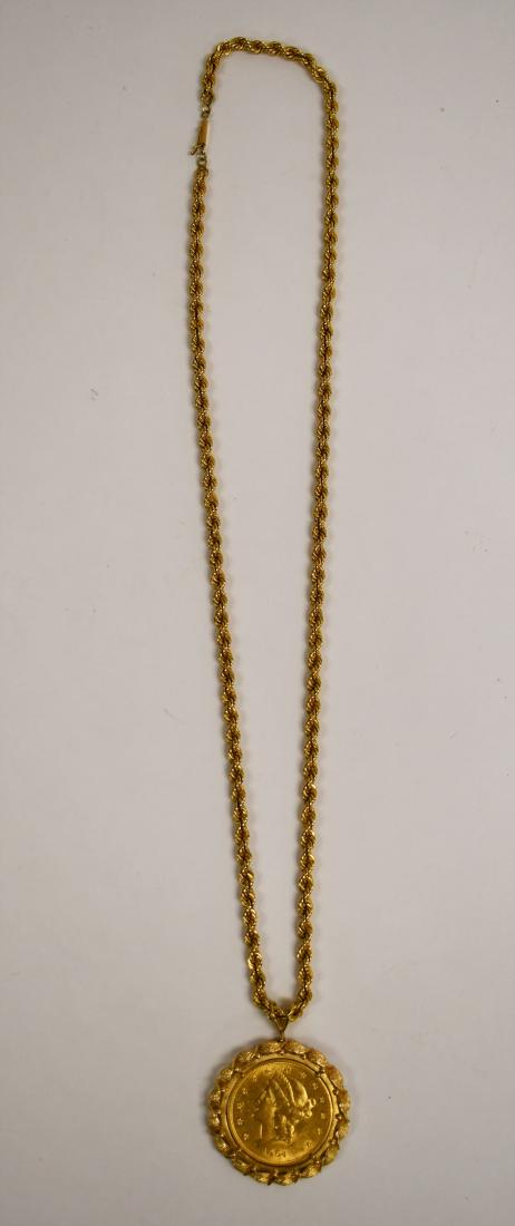 1904 $20 Liberty Double Eagle Gold Coin w Chain (1 of 4)