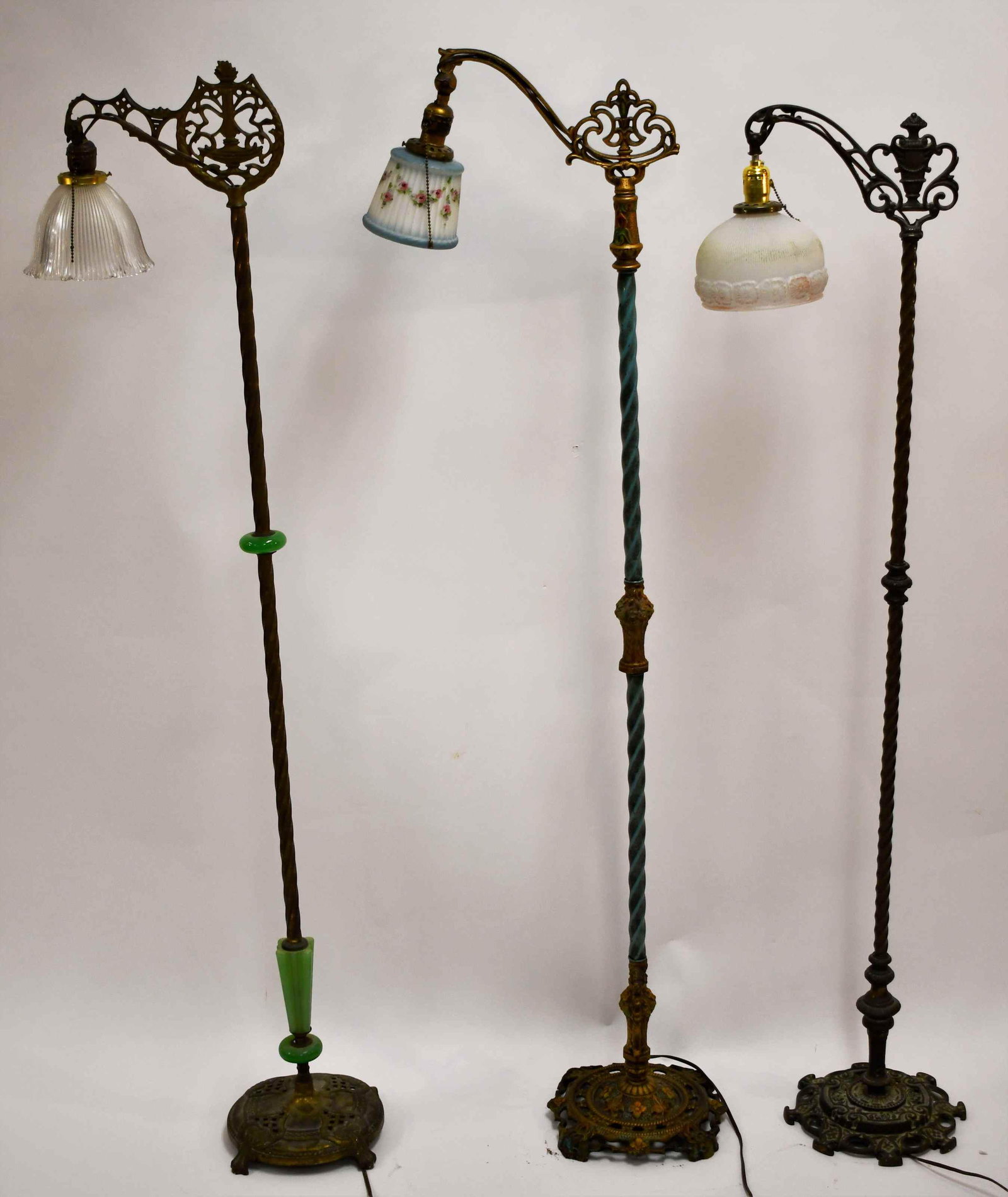 (3)Art Deco w Arts & Crafts Standing Reading Lamps (1 of 7)