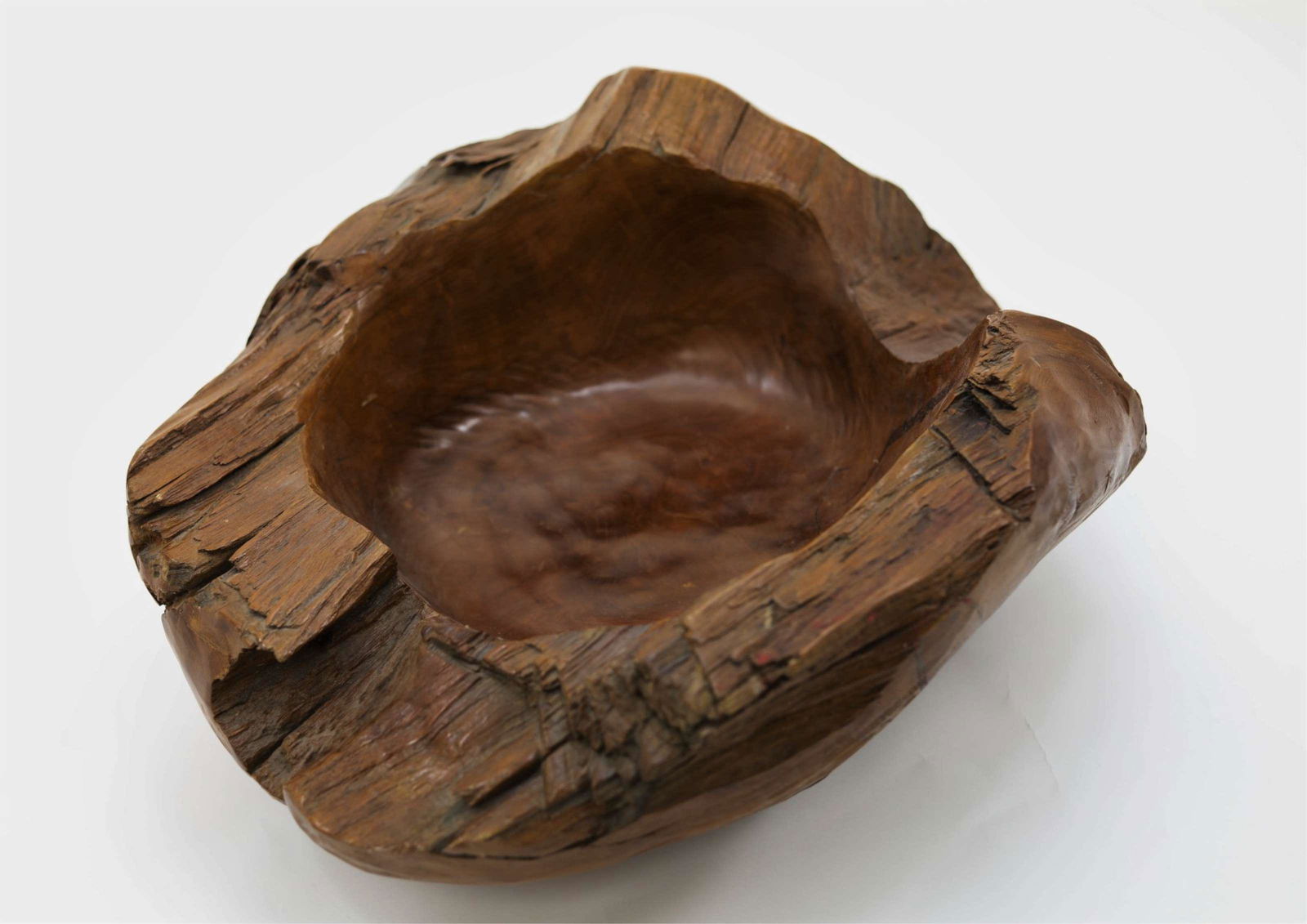 Large Americana Carved Burl Maple Wood Center Bowl (1 of 7)