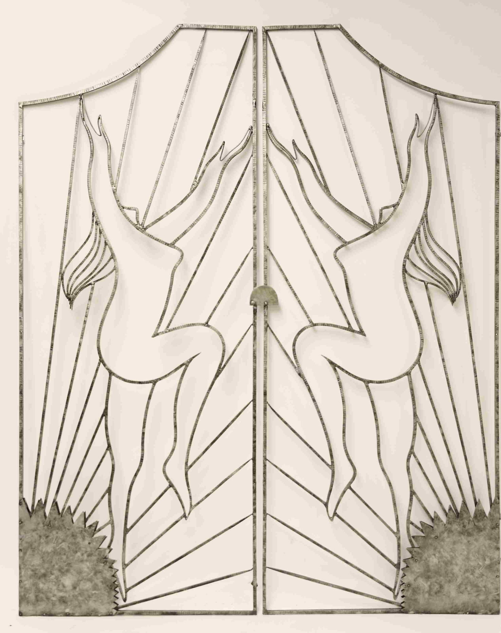 Art Deco Pair French Wrought Iron Gates (1 of 4)