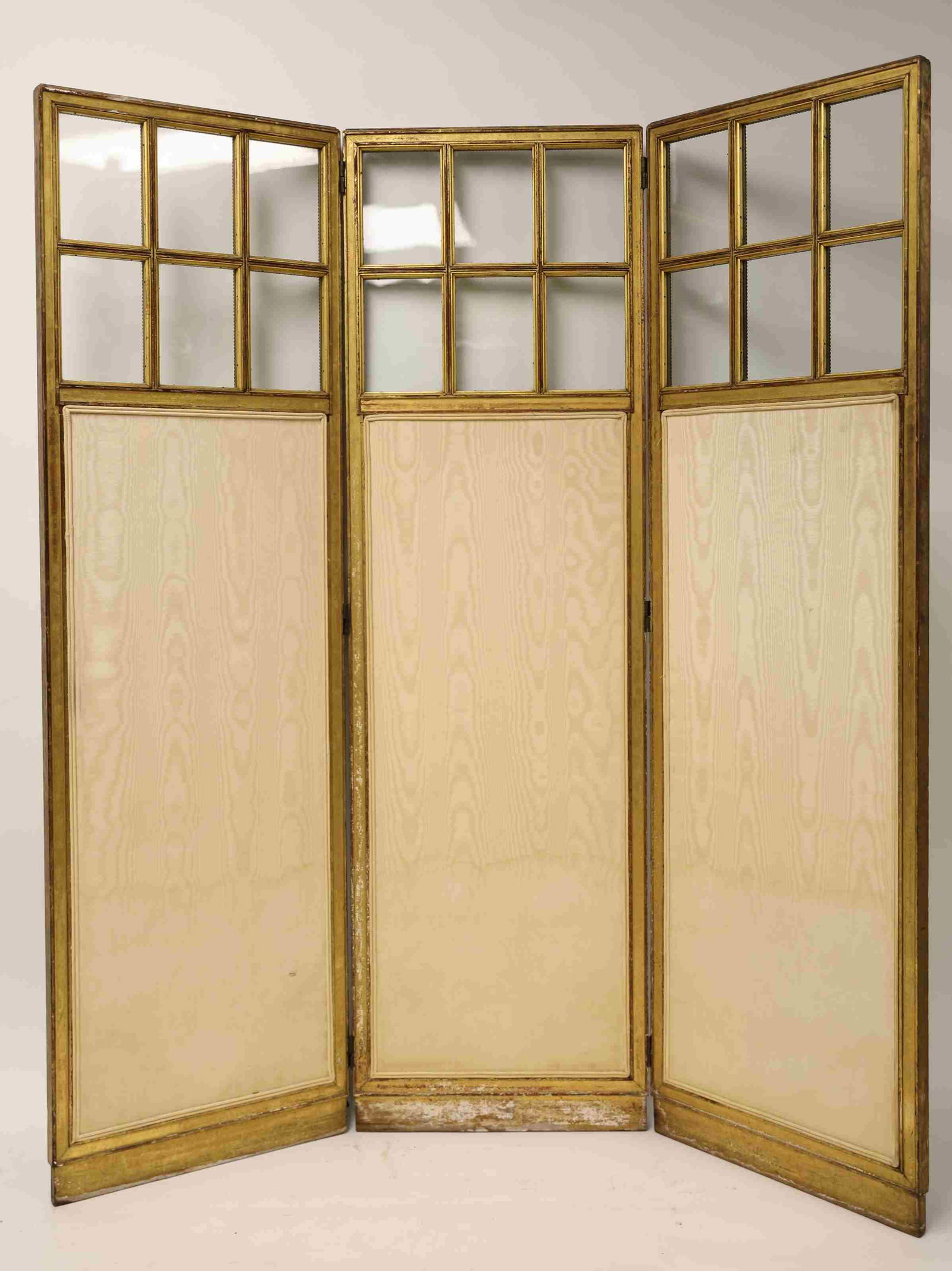 19c French Ladies Dressing Screen w Glass Panels (1 of 4)