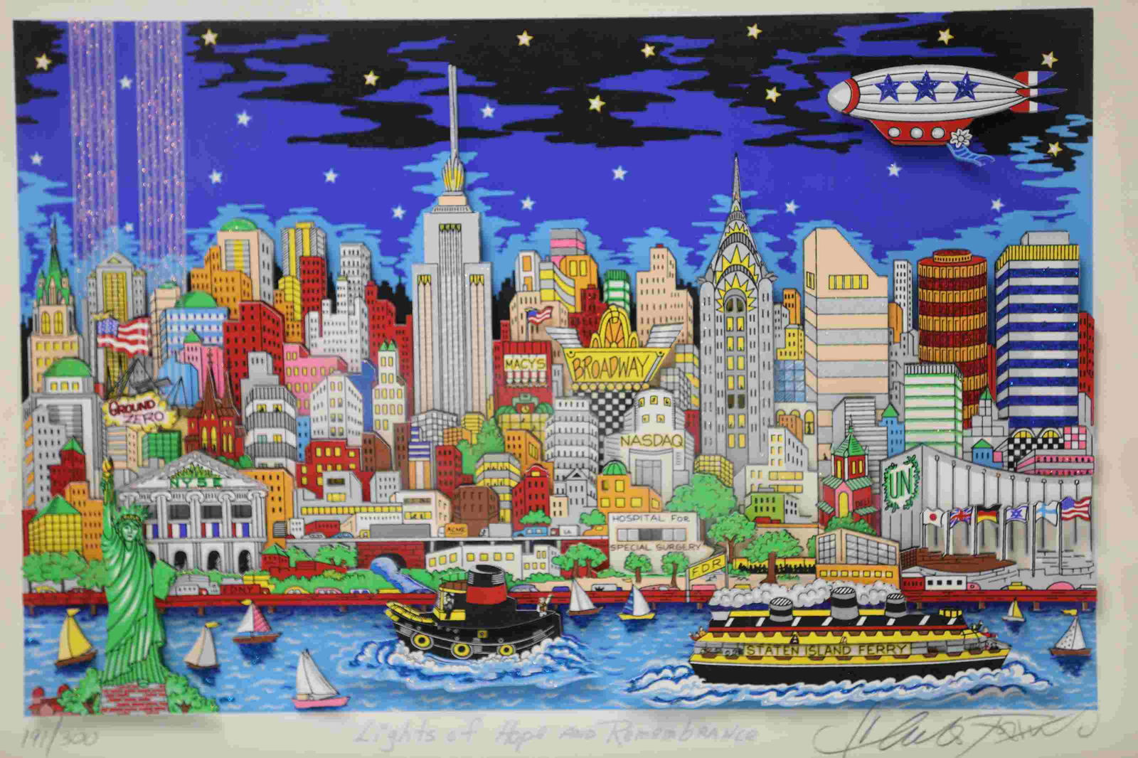 Charles Fazzino Pop Art Lights Hope & Remembrance (1 of 3)