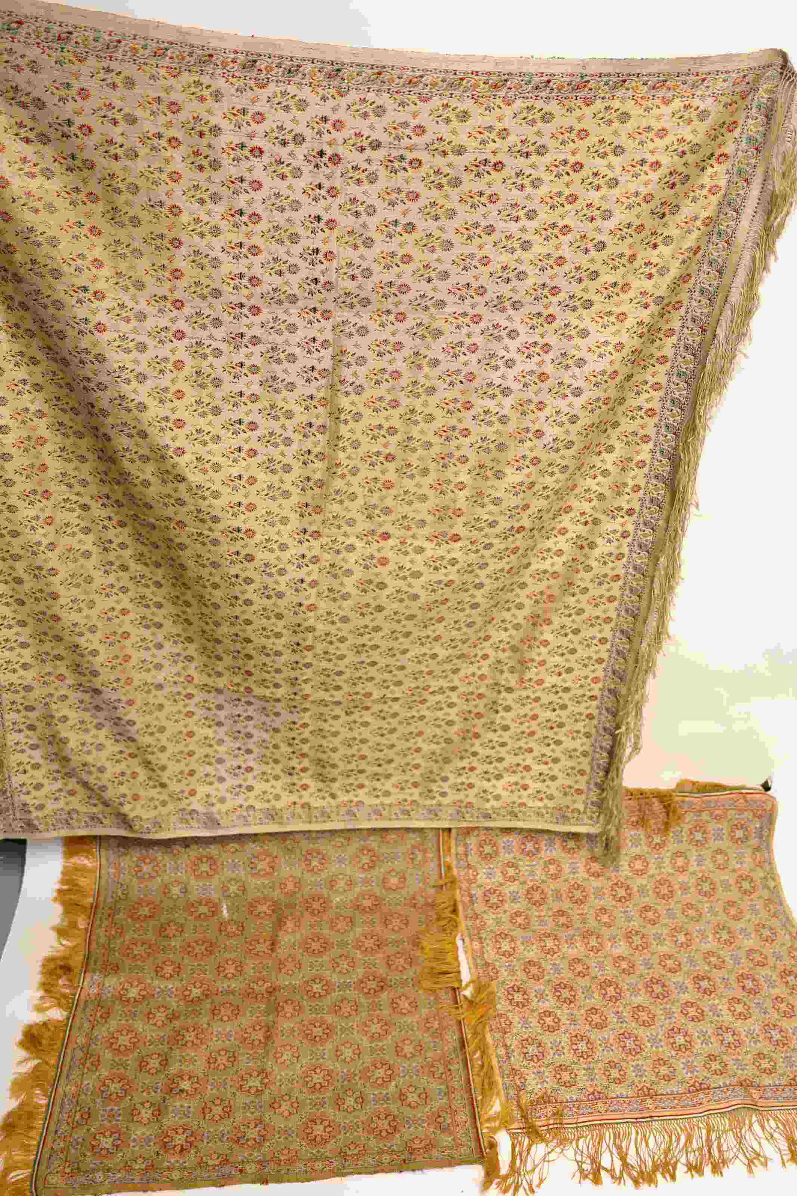 (3) Persian Safavid Style Woven Silk Table Covers (1 of 13)