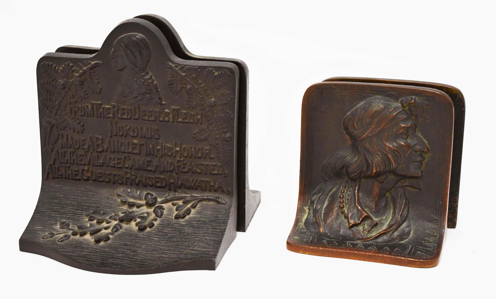 (2) Pairs Arts & Crafts American Indian Bookends (1 of 8)