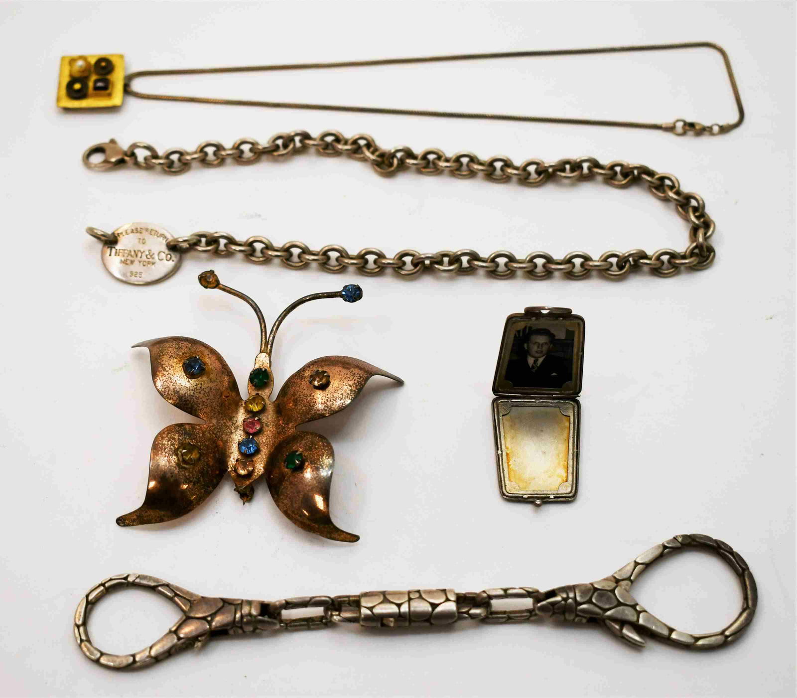 (5)pcs Sterling Tiffany Dog Collar, HD Key Chain++ (1 of 7)