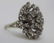14k White Gold & Diamond Snowflake Evening Ring - 2