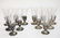 12 Sterling Footed Champagne Flutes 6 Kiddush Cups - 2