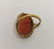(5) Pc Gold Cameo Jewelry Lot: Earrings,Pins, Ring - 10