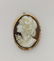 (5) Pc Gold Cameo Jewelry Lot: Earrings,Pins, Ring - 4