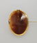 (5) Pc Gold Cameo Jewelry Lot: Earrings,Pins, Ring - 5