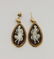 (5) Pc Gold Cameo Jewelry Lot: Earrings,Pins, Ring - 6