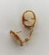 (5) Pc Gold Cameo Jewelry Lot: Earrings,Pins, Ring - 7