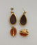 (5) Pc Gold Cameo Jewelry Lot: Earrings,Pins, Ring - 8