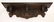 19c Victorian Walnut Wall Shelf w Carved Apron
