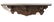19c Victorian Walnut Wall Shelf w Carved Apron - 2