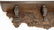19c Victorian Walnut Wall Shelf w Carved Apron - 5
