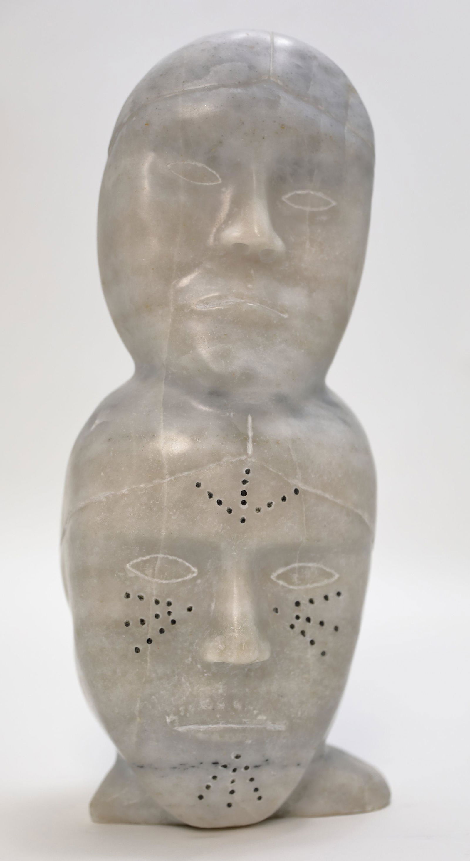 Native American Carved Stone Shamanâ€™s Mask Totem (1 of 9)