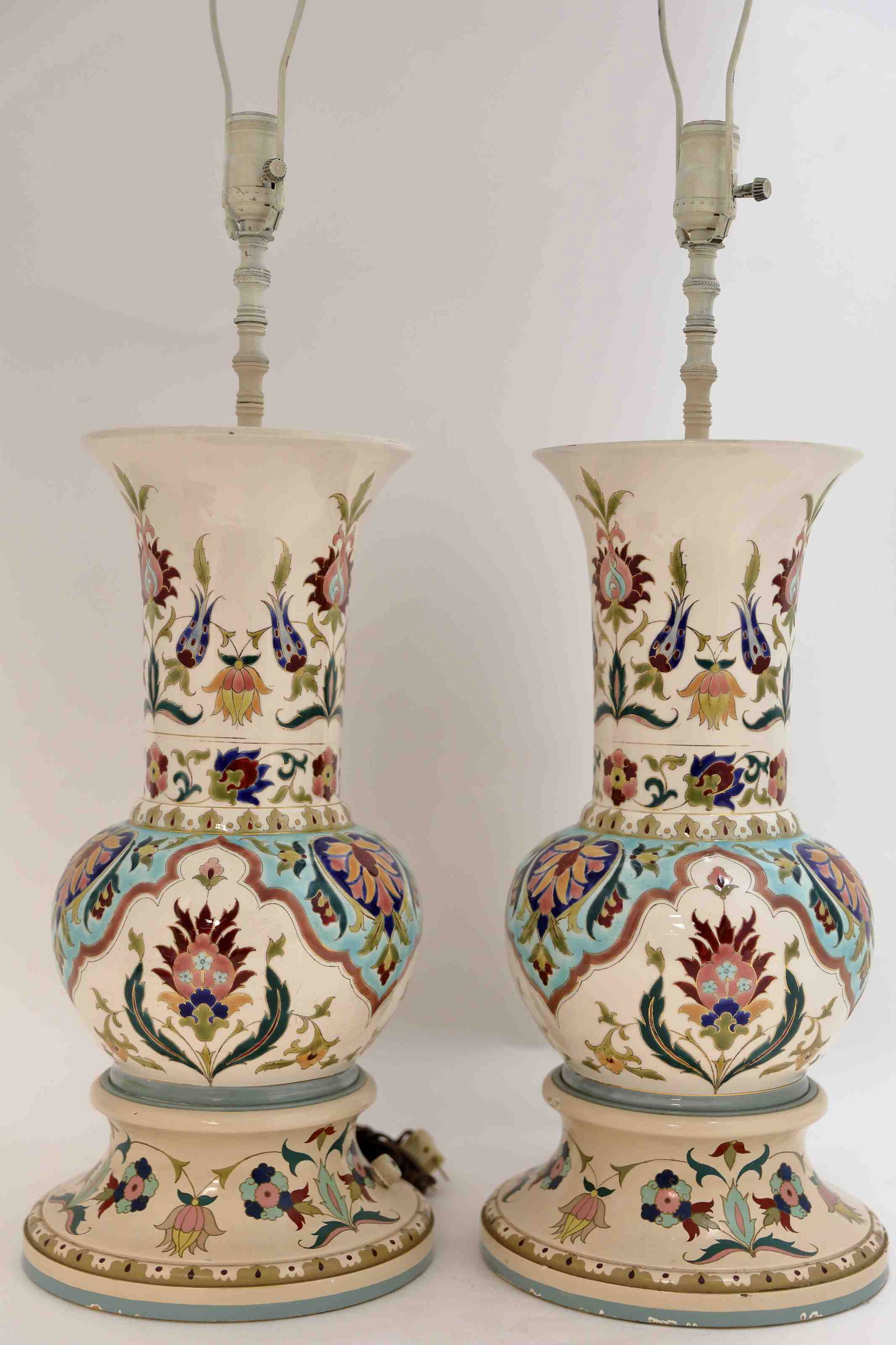 Pr Fisher Zolnay Hungarian Porcelain Vases / Lamps (1 of 2)